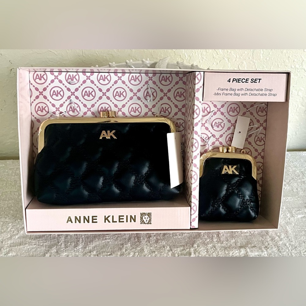Anne Klein 4 pc Quilted Bag Set